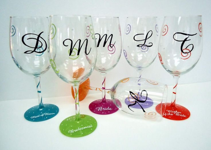 photo of glasses decorated with the letter